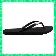 Hunter Logo Womens Black Flip-Flops NO BOX