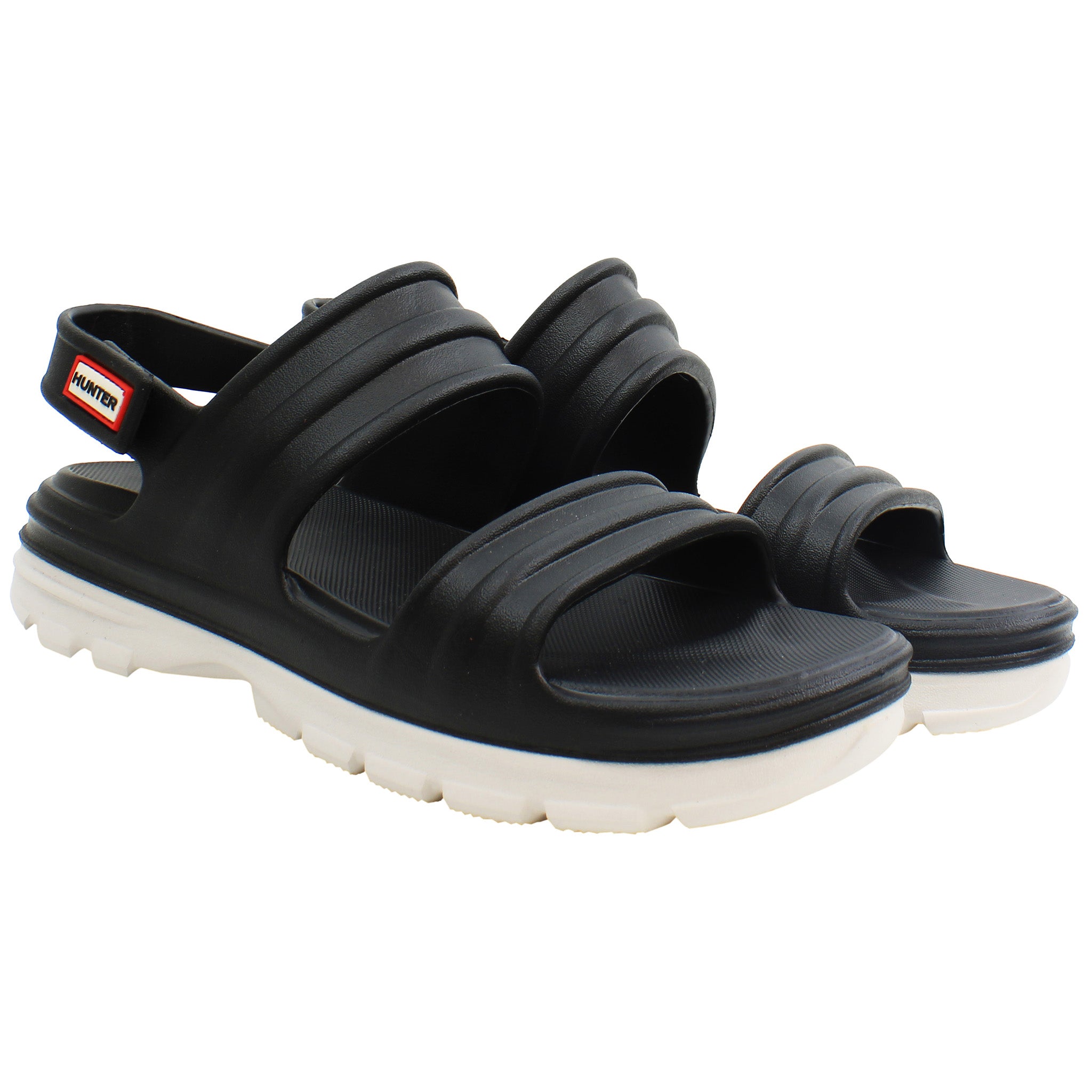 Hunter Bloom Womens Black Sandals