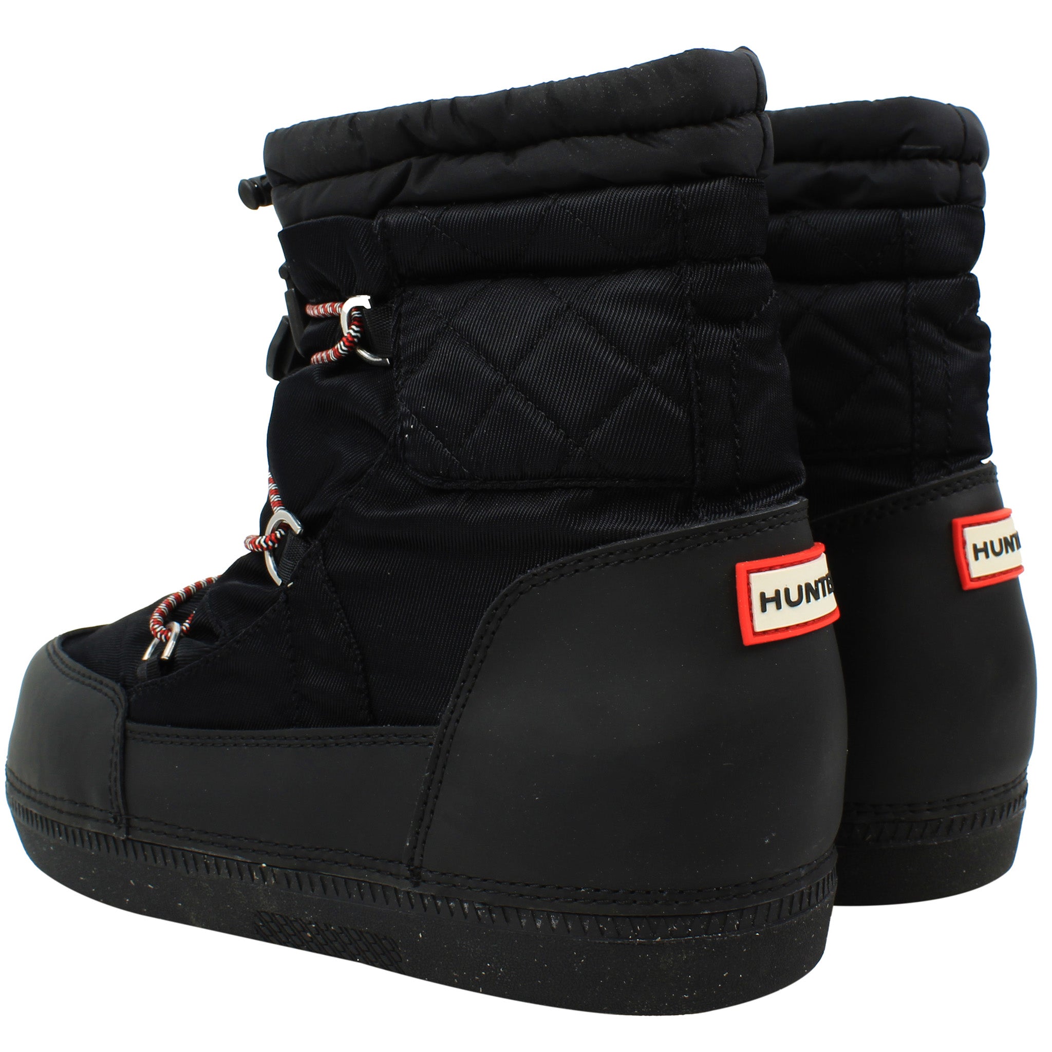 Hunter Original Snow Quilted Womens Black Boots