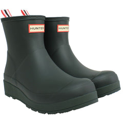 Hunter Play Short Womens Green Wellies Boots