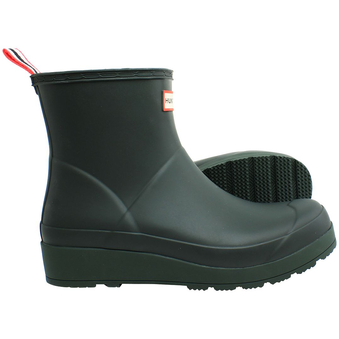 Hunter Play Short Womens Green Wellies Boots