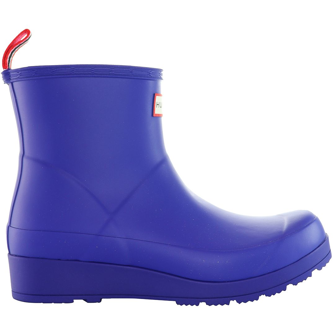 Hunter Play Short Womens Blue Wellies Boots