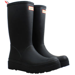 Hunter Play Tall Womens Black Rain Boots