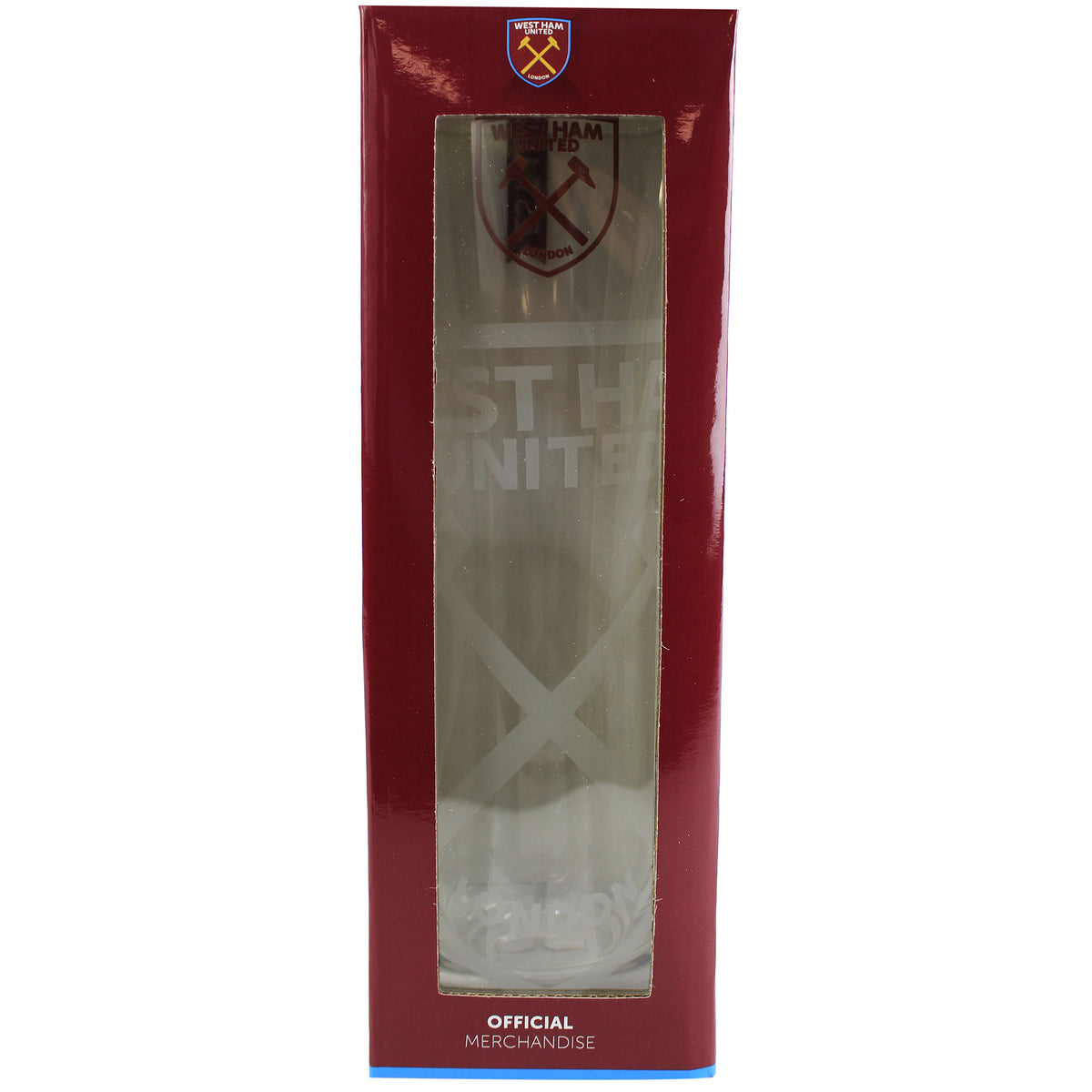 West Ham United FC Slim Pint Glass