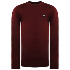 Weekend Offender Silver Mens Burgundy Sweater