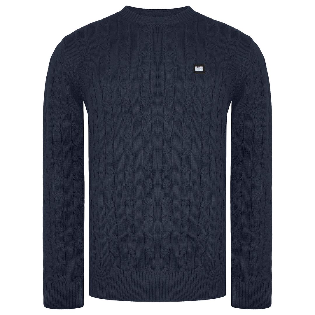 Weekend Offender Platinum Mens Navy Sweater