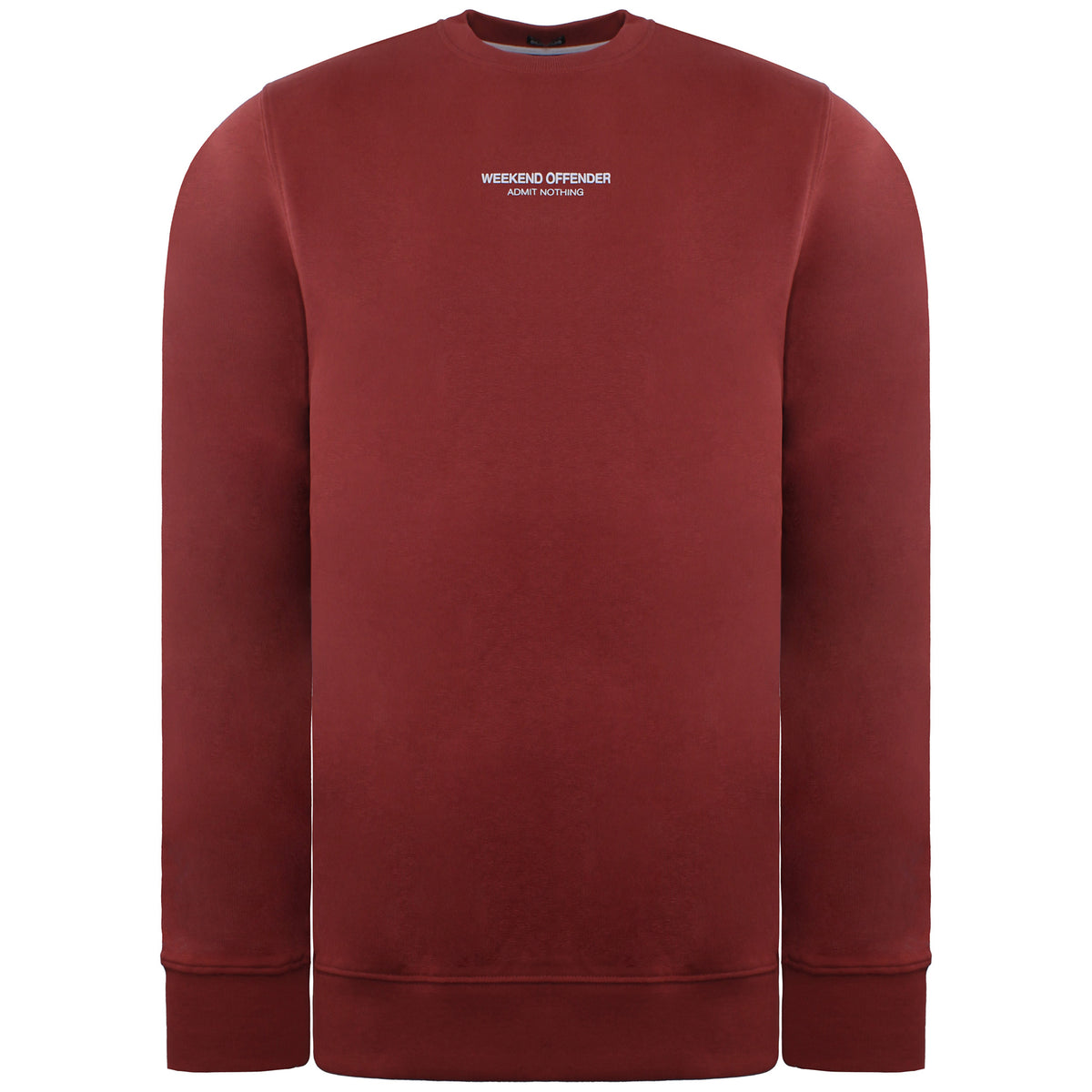 Weekend Offender Logo Mens Dark Red Sweater