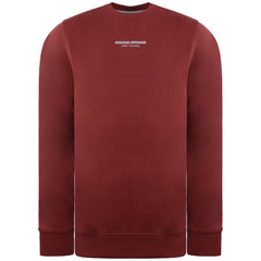 Weekend Offender Logo Mens Dark Red Sweater