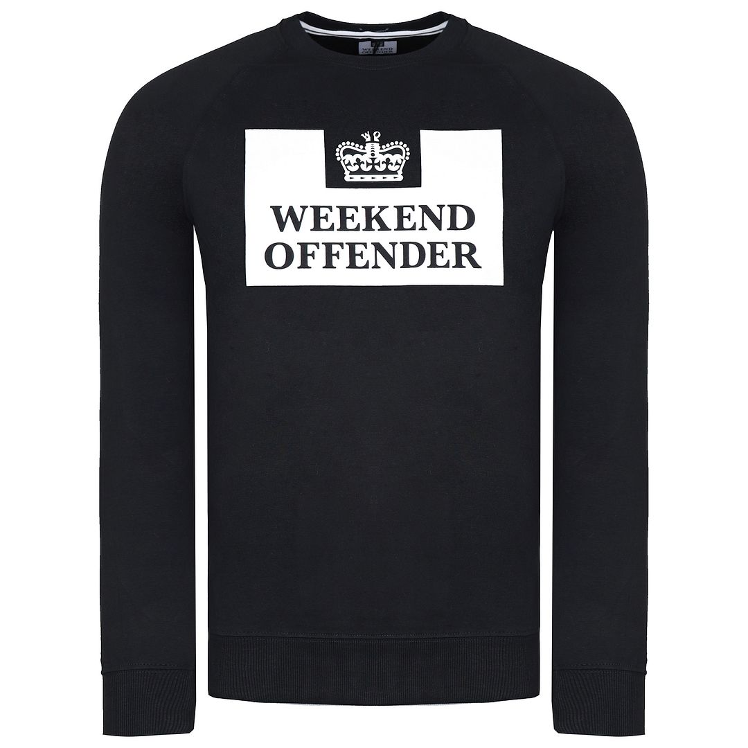 Weekend Offender Logo Mens Black Sweater