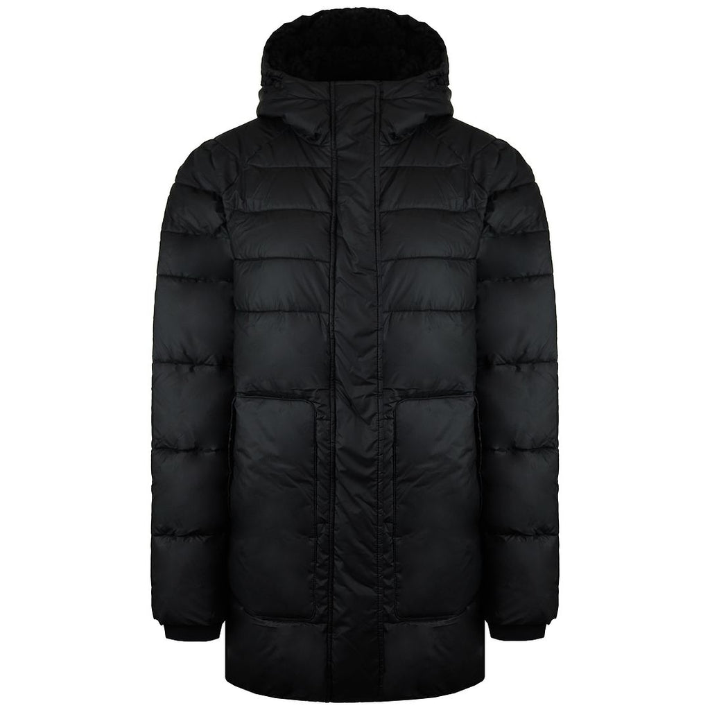 Hunter Intrepid Womens Black Mid Puffer Coat