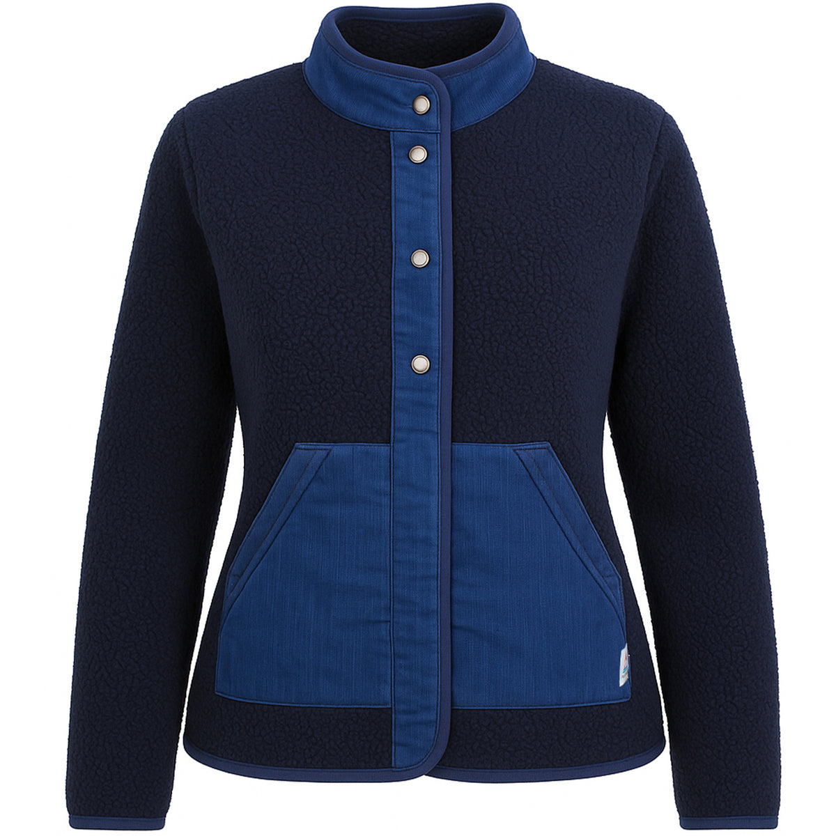 Passenger Clover Recycled Deep Womens Blue Sherpa Fleece Jacket