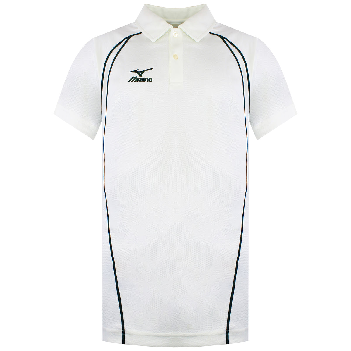 Mizuno Yokohama Mens Ivory Cricket Polo Shirt