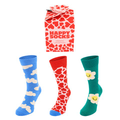 Happy Socks 3-Pack Multicolour Flower Gift Set