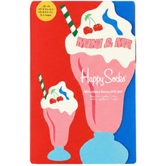 Happy Socks 2-Pack Red Mini & Me Milkshake Gift Set