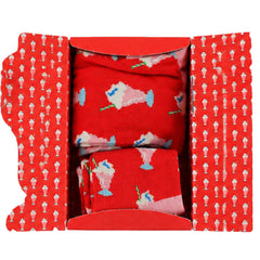 Happy Socks 2-Pack Red Mini & Me Milkshake Gift Set
