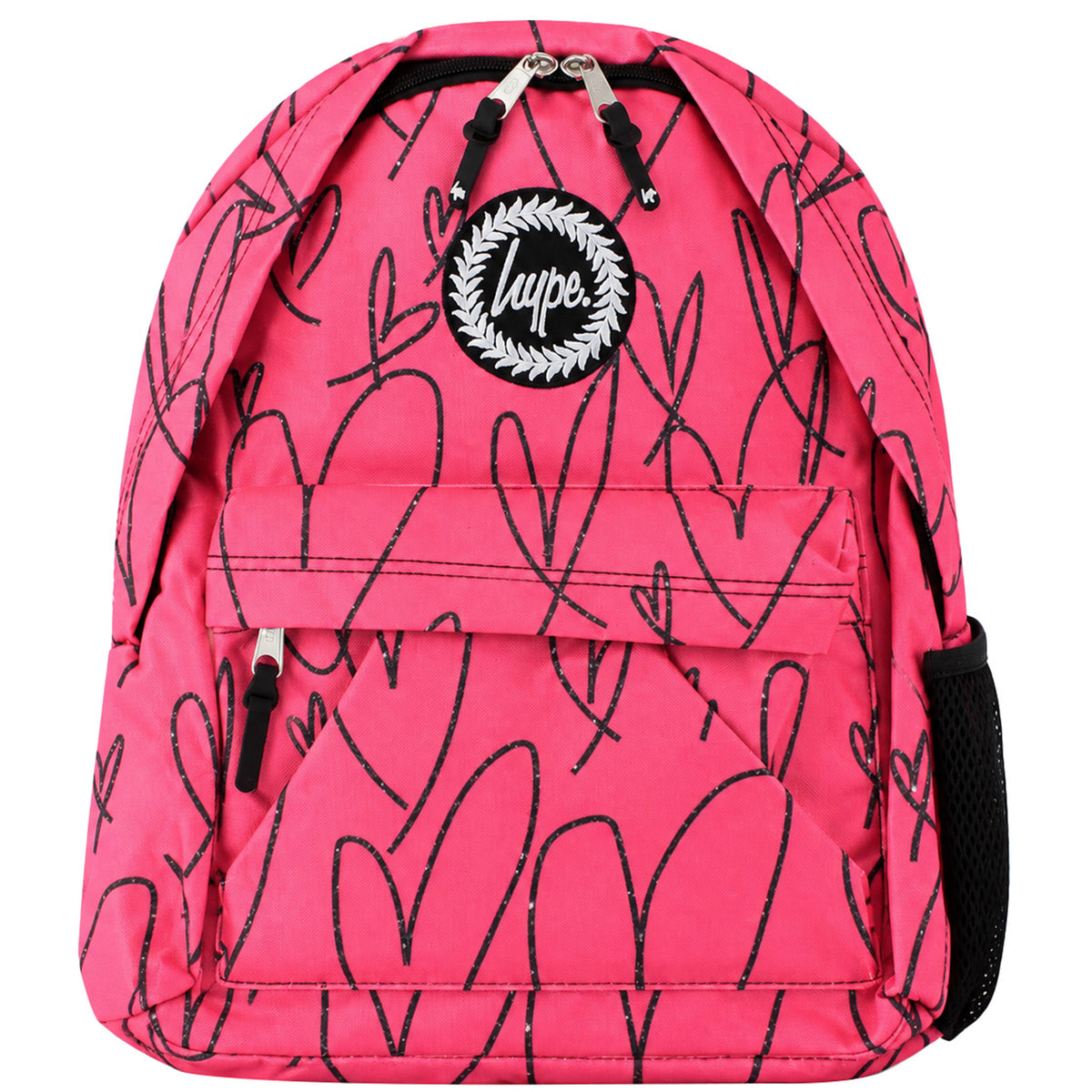 Hype Scribble Hearts Pink Backpack