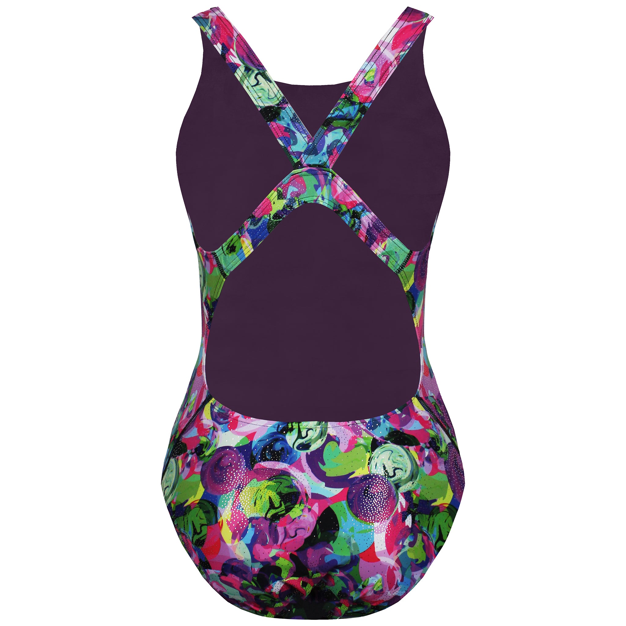 Maru Circles Sparkle Vault Back Womens Swimsuit