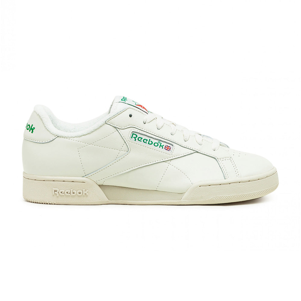 Reebok NPC UK II Lace-Up White Smooth Leather Mens Trainers FY9434