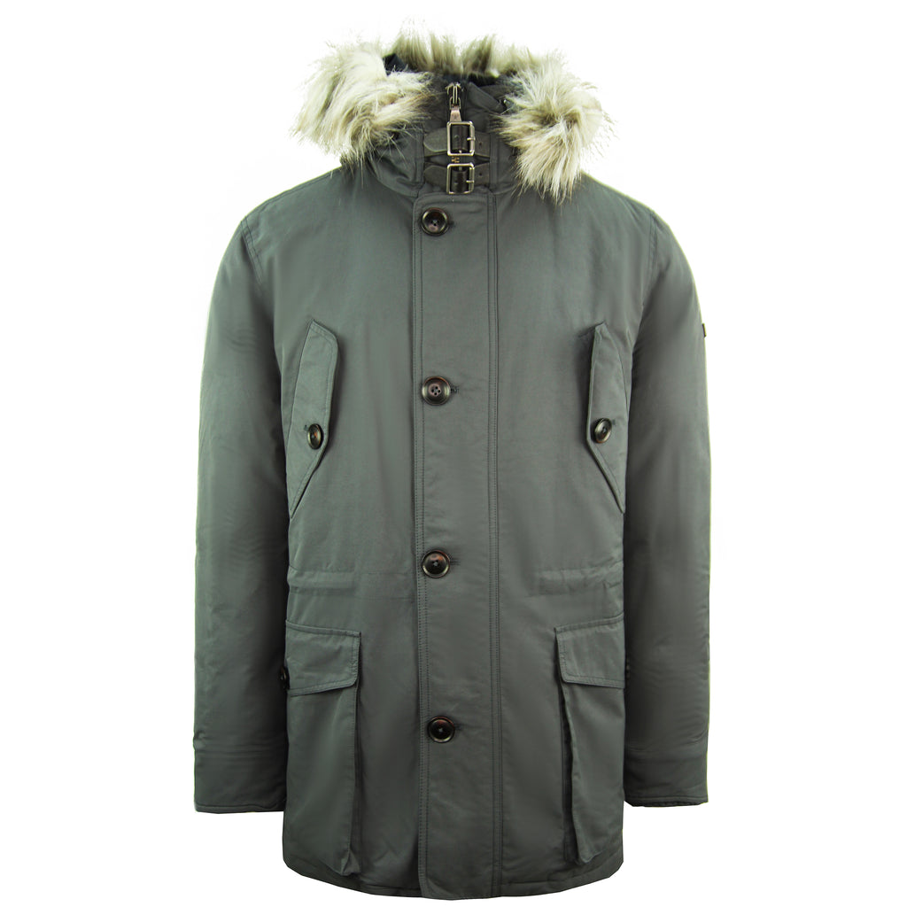 Hackett London Down Filled Arctic Mens Grey Winter Coat