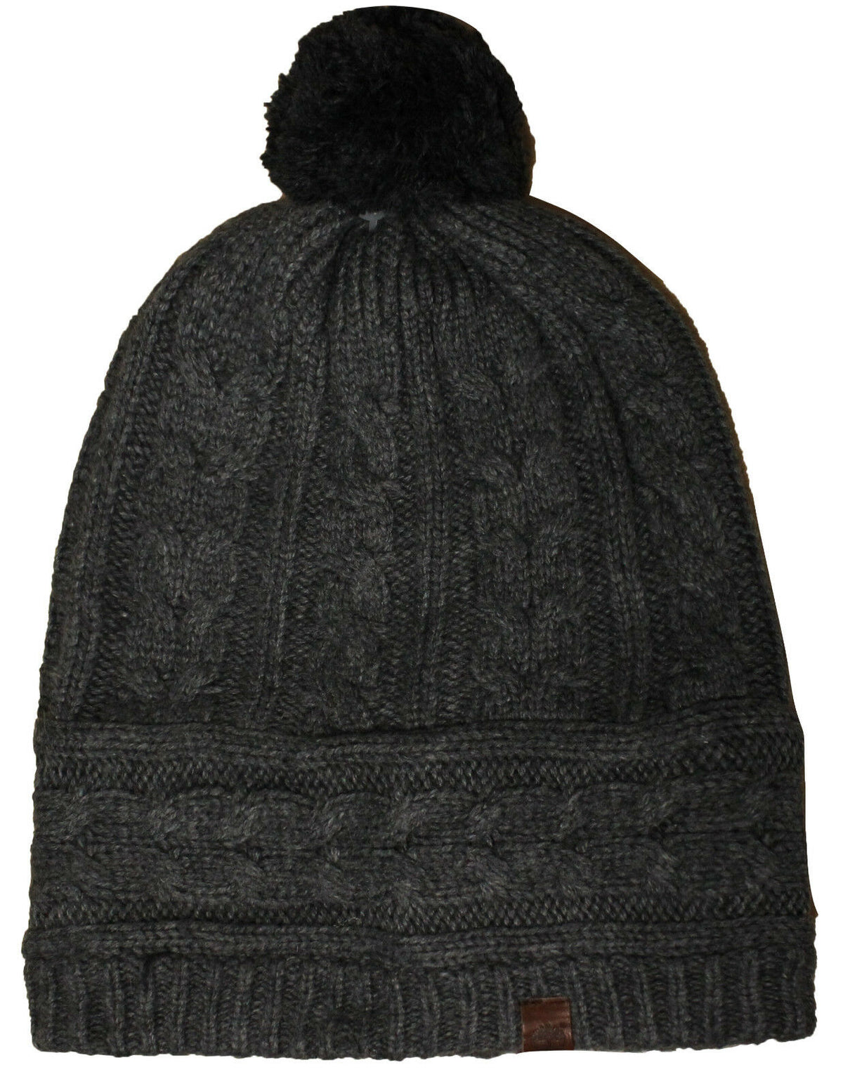 Timberland Slouchy Womens Grey Pom Pom Beanie