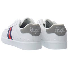 Penguin Plane Kids White Trainers