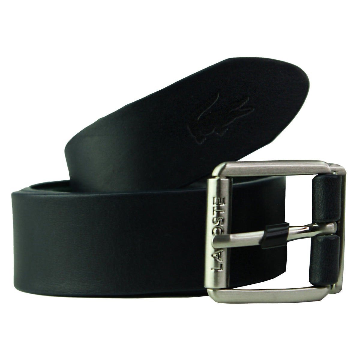 Lacoste Leather Mens Navy Belt