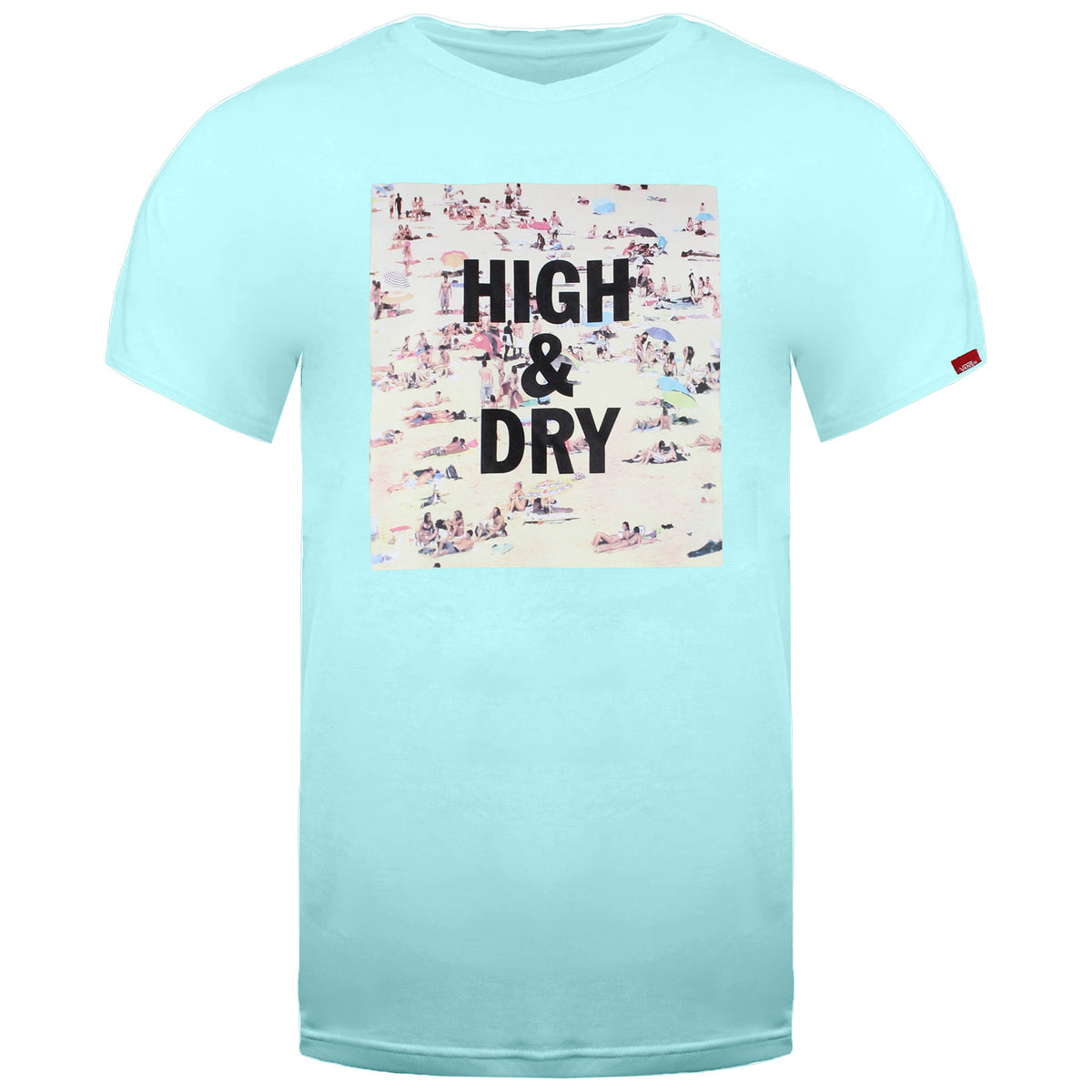 Vans Off The Wall High&Dry Short Sleeve Crew Neck Light Blue Men T-Shirt V6HPM2T