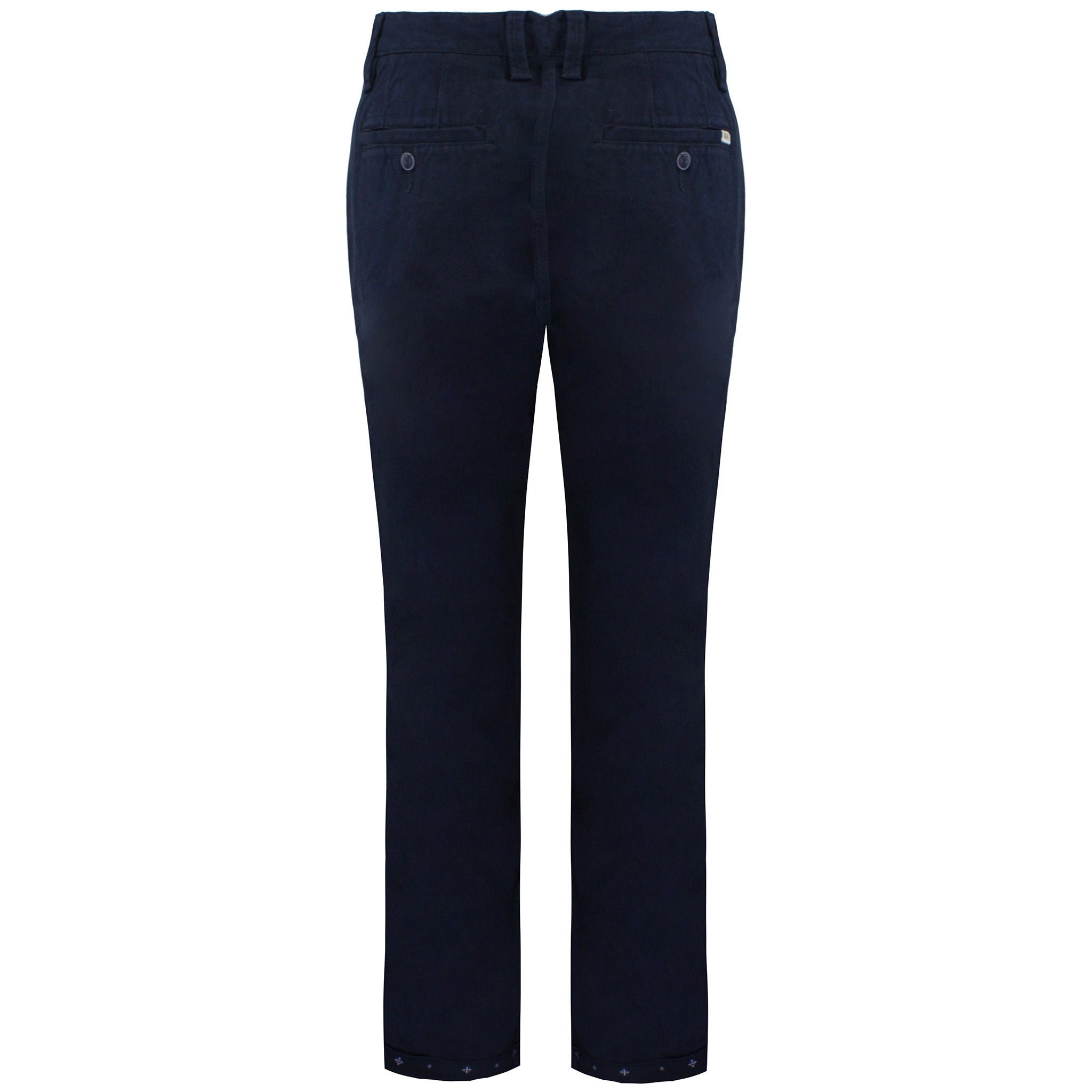 Vans Off The Wall Navy Blue Plain Mens Chino Trousers VOKQONY