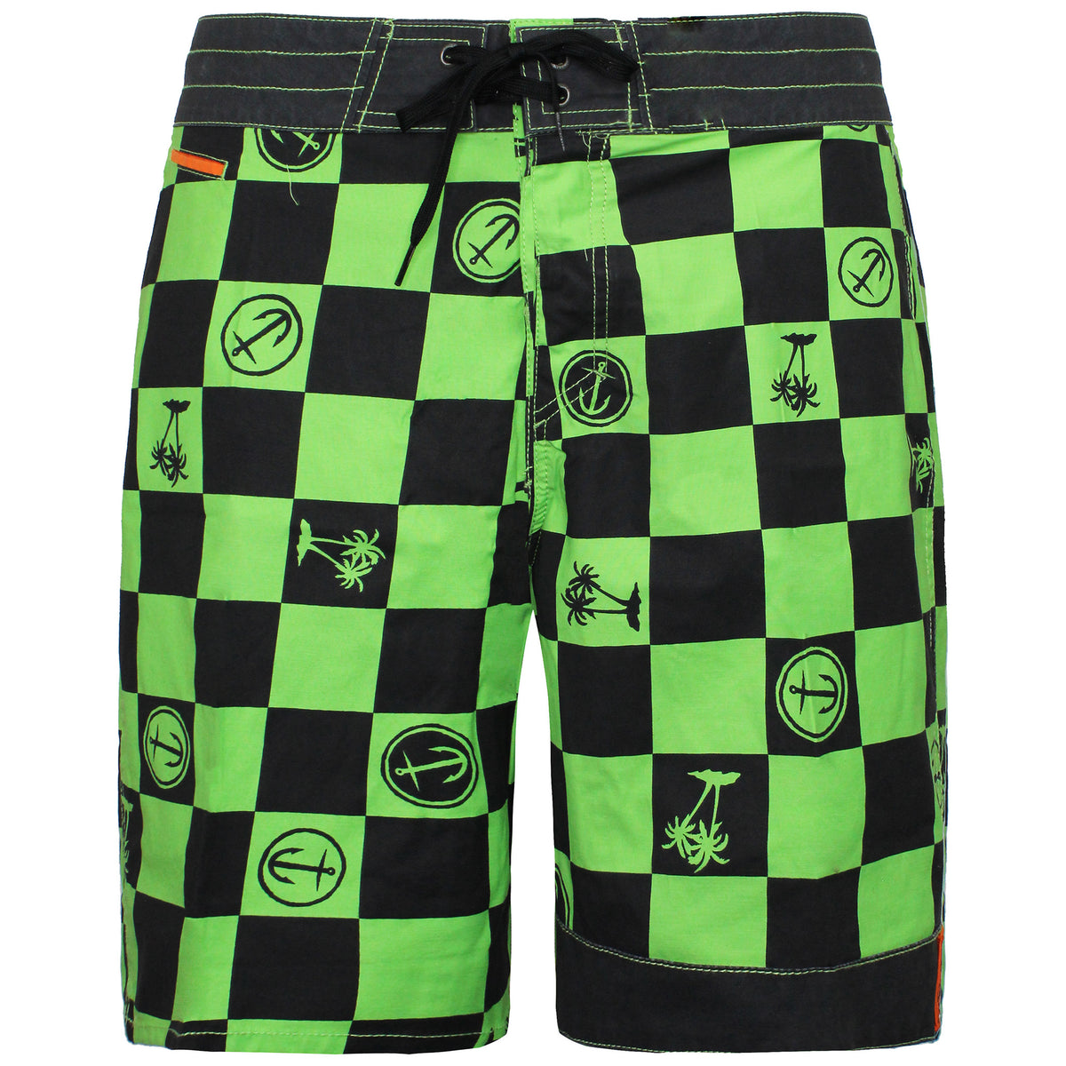 Vans Off The Wall Mens Black/Green Board Shorts