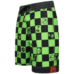 Vans Off The Wall Mens Black/Green Board Shorts