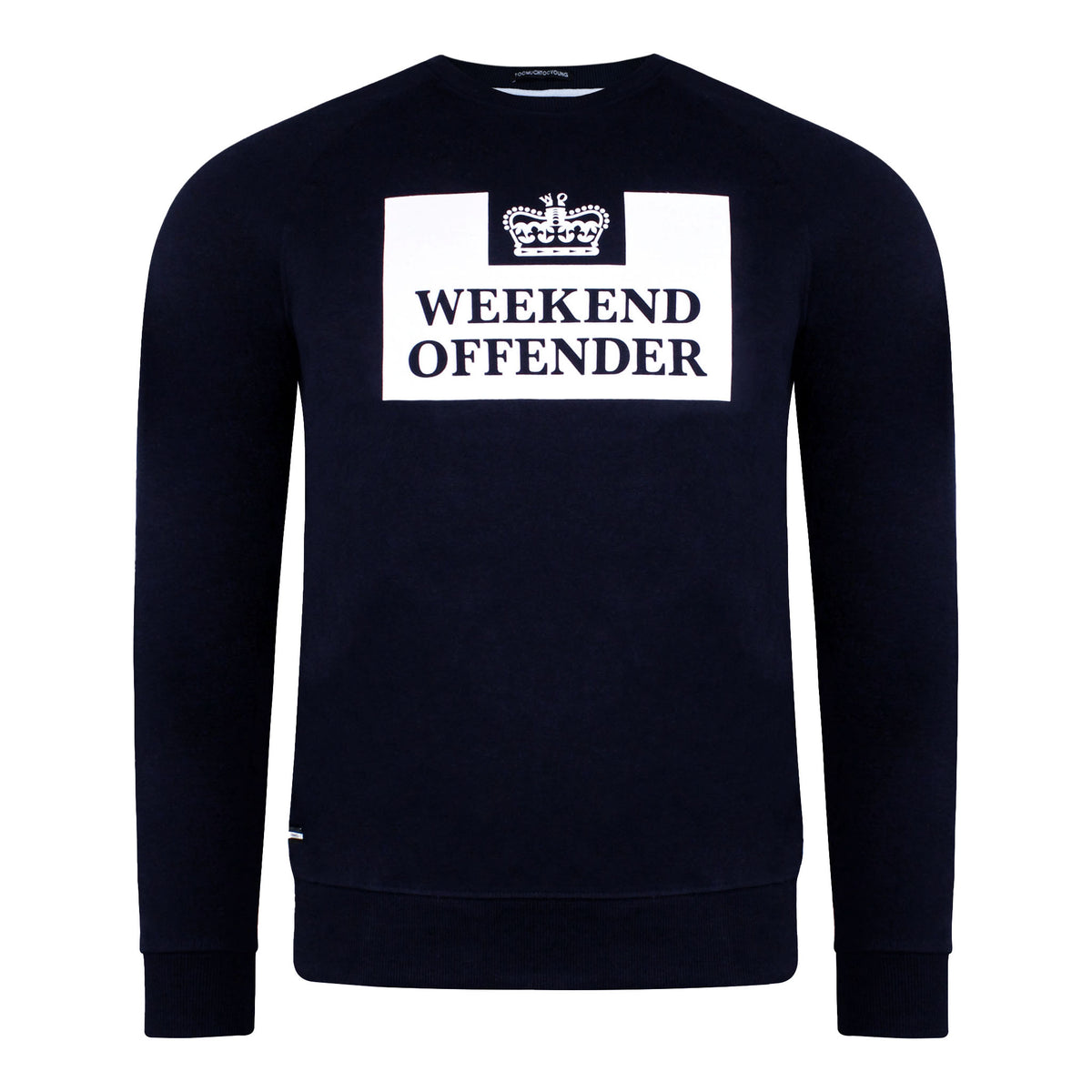 Weekend Offender Logo Mens Navy Sweater