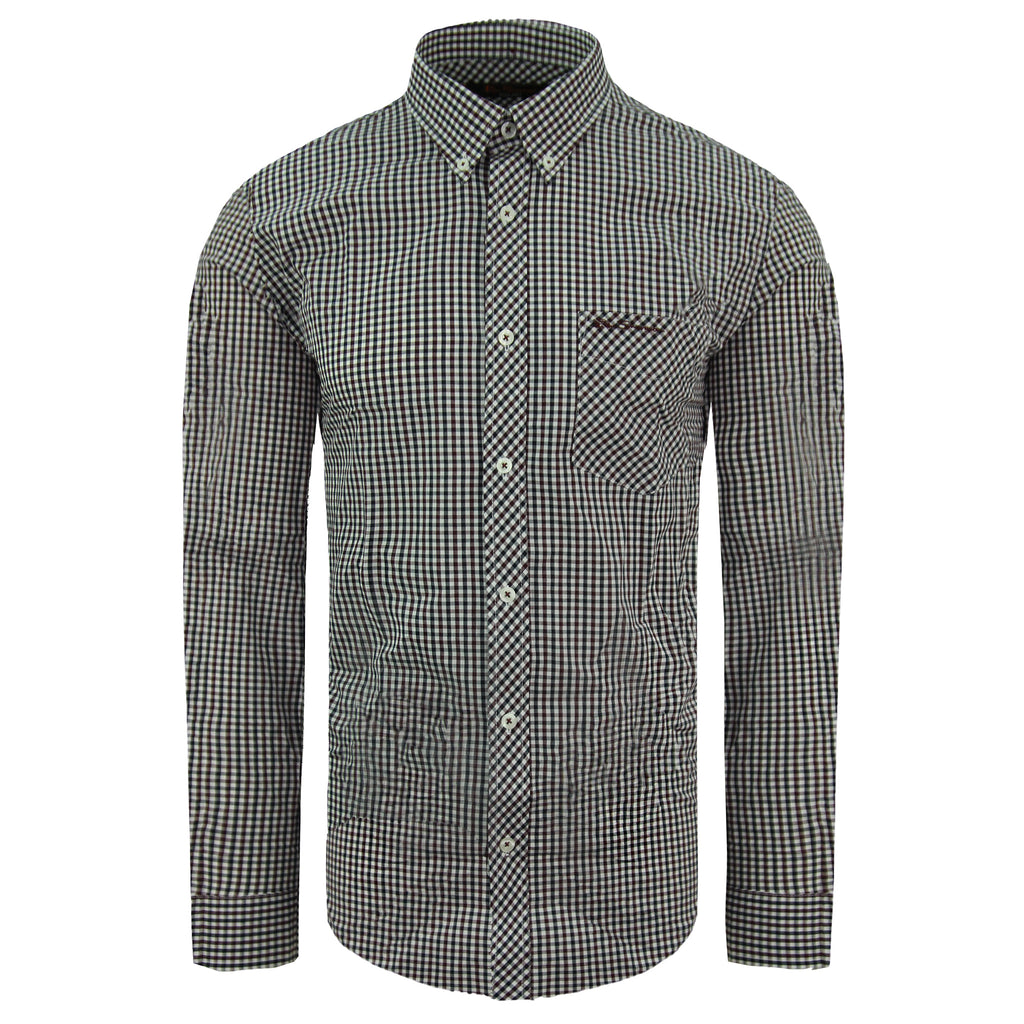 Ben Sherman Oxford Mens Wine Shirt