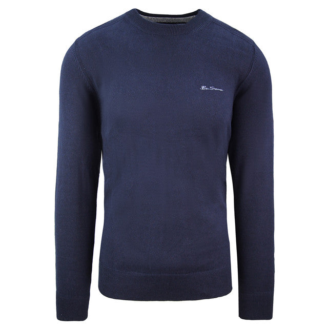Ben Sherman Logo Mens Navy Sweater