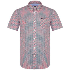 Ben Sherman Checkered Mens Red Oxford Shirt