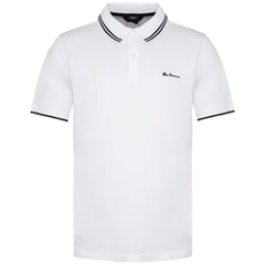 Ben Sherman Twin Tipped Mens White Polo Shirt