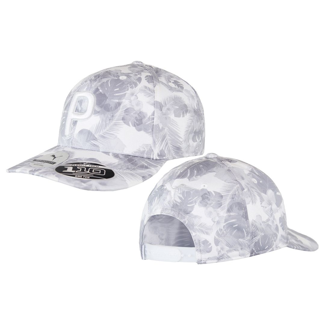 Puma Golf P110 Mens Grey Floral Flex Fit Cap