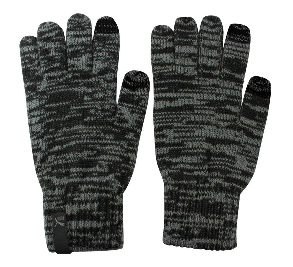 Puma Touchscreen Mens Grey/Green Gloves