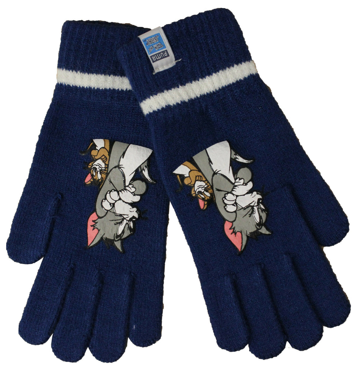 Puma Active Knit Tom & Jerry Gloves Kids Navy Gloves