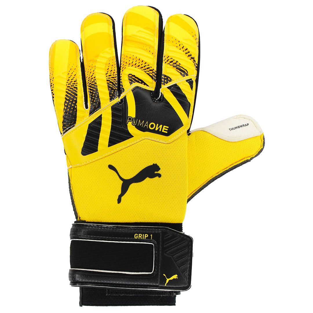 Puma One Grip 1 RC Yellow/White Mens Goalkeeper Gloves