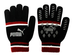 Puma Cat Logo Mens Black/Red Winter Gloves