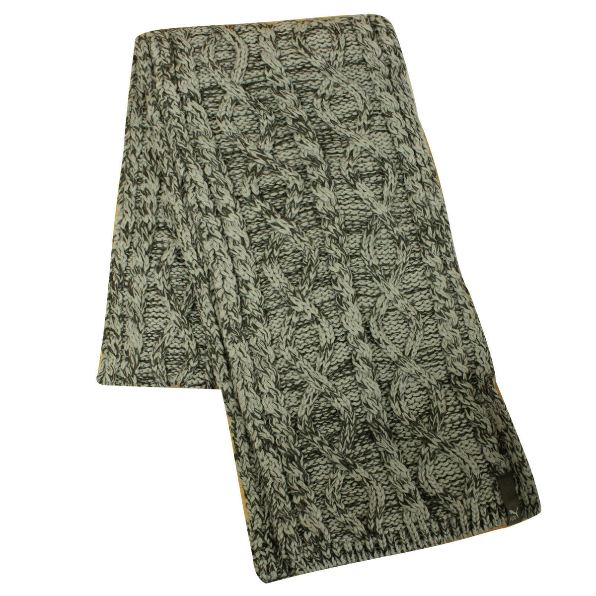 Puma Knit Womens Grey Wool Scarf