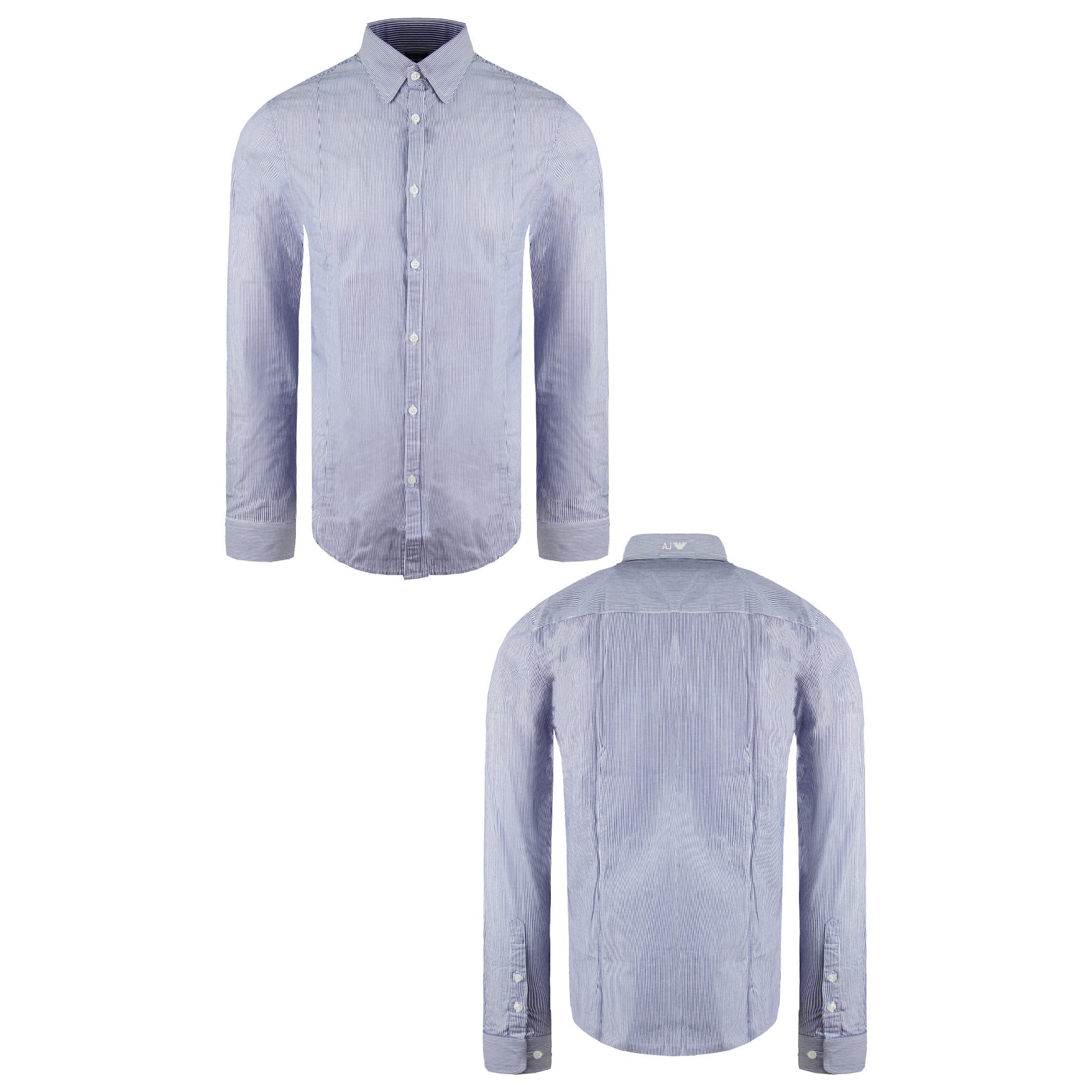 Armani Jeans Fitted Mens Blue Shirt