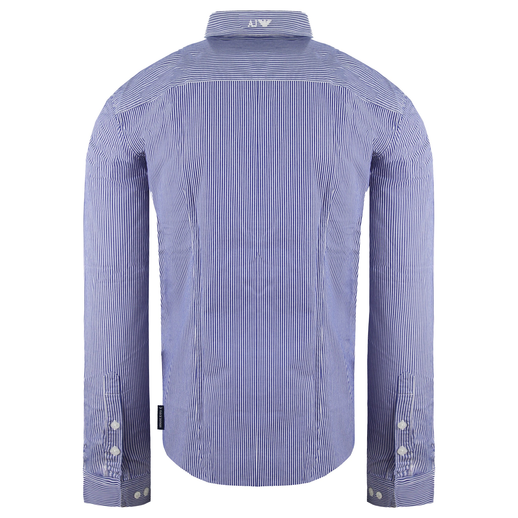 Armani Jeans Fitted Mens Blue Shirt