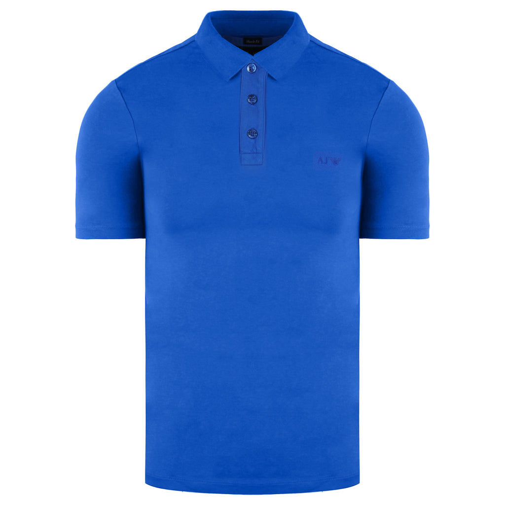 Armani Jeans Muscle Fit Mens Blue Polo Shirt