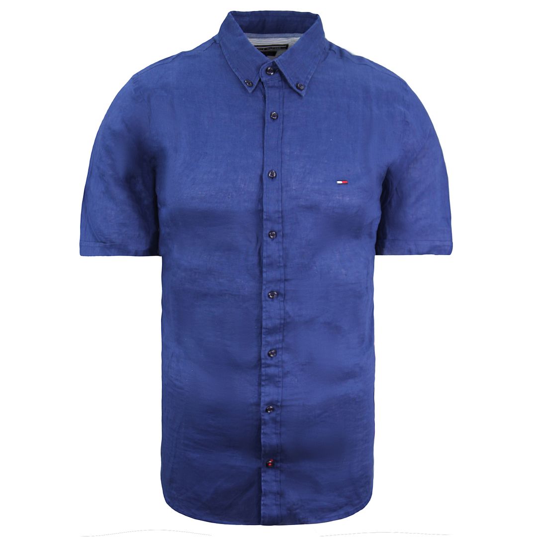 Tommy Hilfiger Mens Blue Oxford Shirt