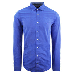 Tommy Hilfiger Darren Slim Fit Striped Shirt Blue Mens