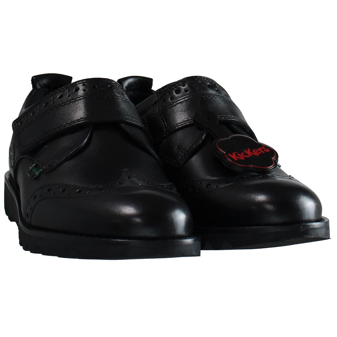 Kickers Kymbo Brogue Kids Black Shoes