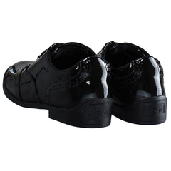 Kickers Bridie Brogue Kids Black Shoes