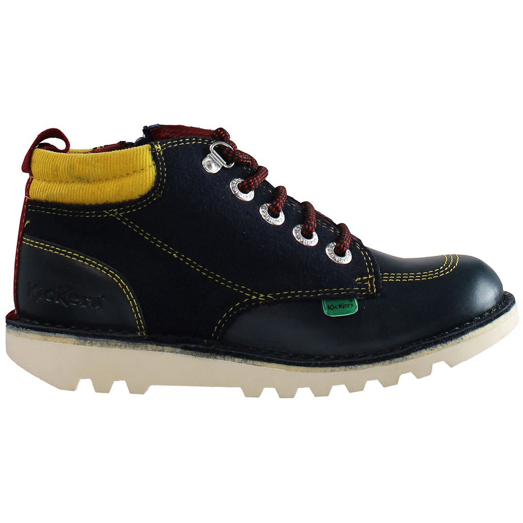 Kickers Winterised Kids Navy Boots