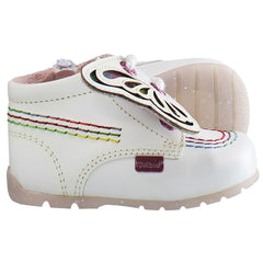 Kickers Hi Faires Kids White Boots